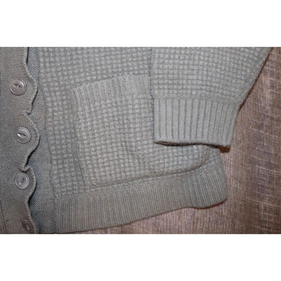 MATE The Label Alpaca Cotton Cropped Cardigan NWOT SAGE GREEN SZ S $198 - Picture 4 of 6